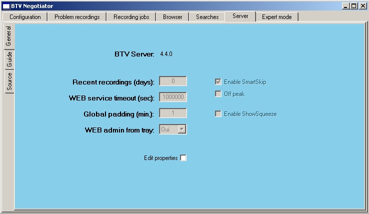 General settings